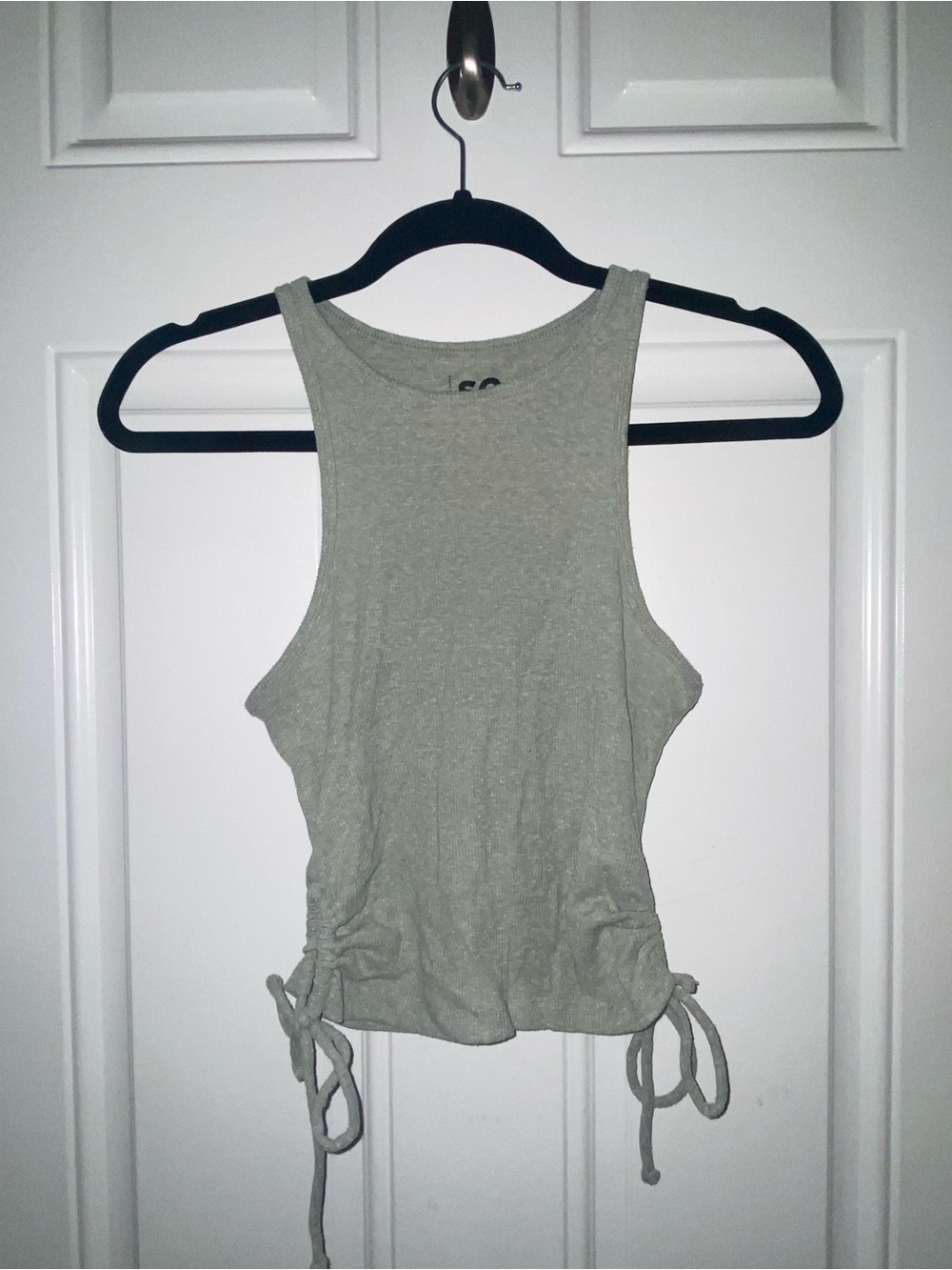 SO Sage Side-Adjust Tank Top with Tie Details